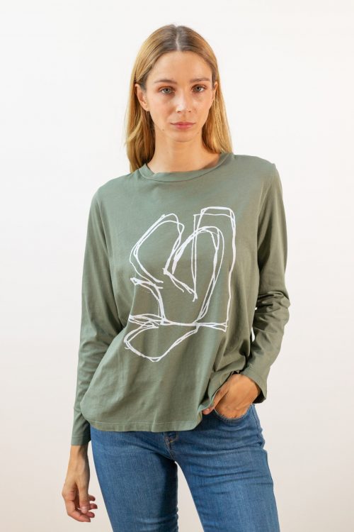 Camiseta verde caqui
