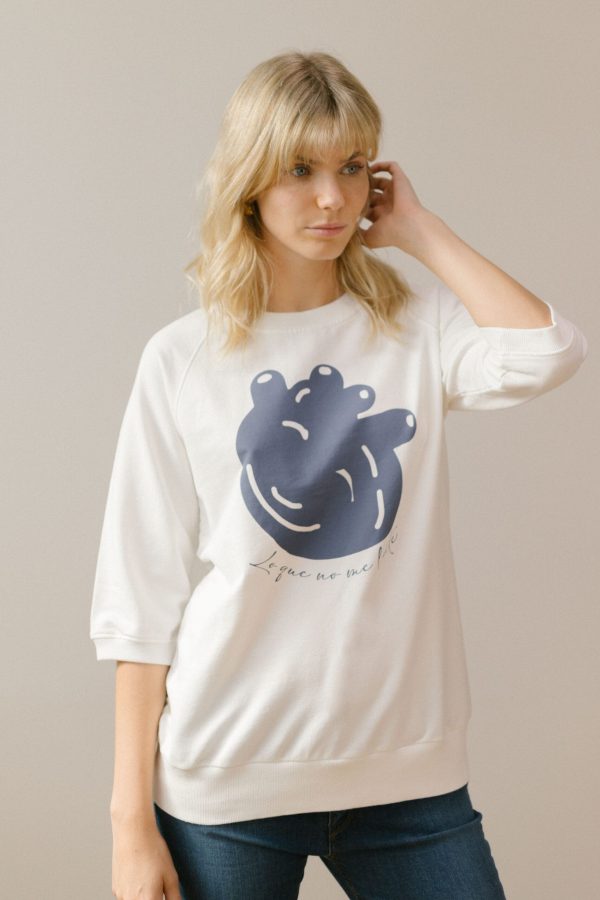Sudadera cruda «corazón»