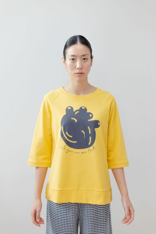 Sudadera amarilla «corazón»