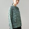 Blusa verde estampada