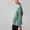 Blusa verde estampada
