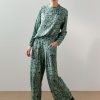 Blusa verde estampada