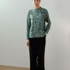 Blusa verde estampada