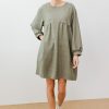 Vestido oversize verde seco