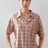 Blusa amplia cuadros