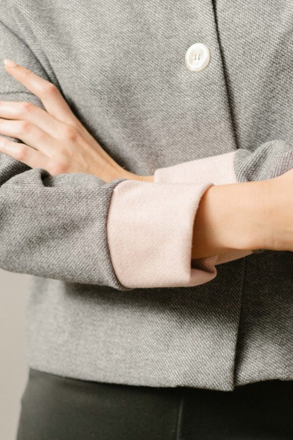 Chaqueta gris jaspeado
