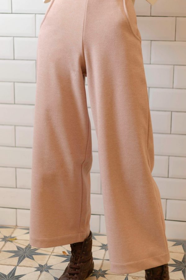 Pantalón rosa palazzo