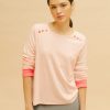 Camiseta rayas rosas y botones