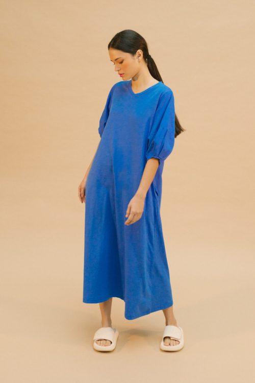 Vestido largo azul