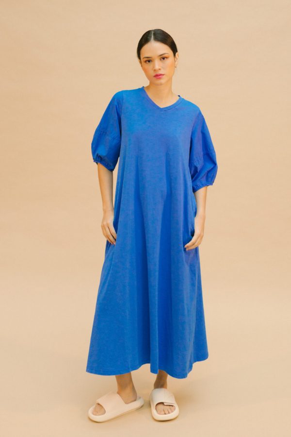 Vestido largo azul