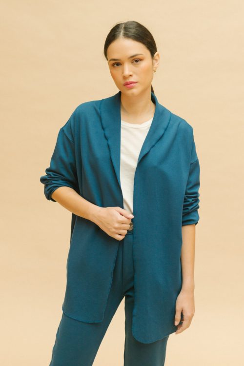 Chaqueta suelta azul