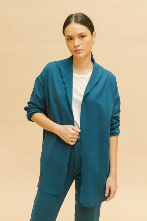 Chaqueta suelta azul