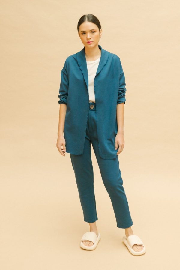 Chaqueta suelta azul