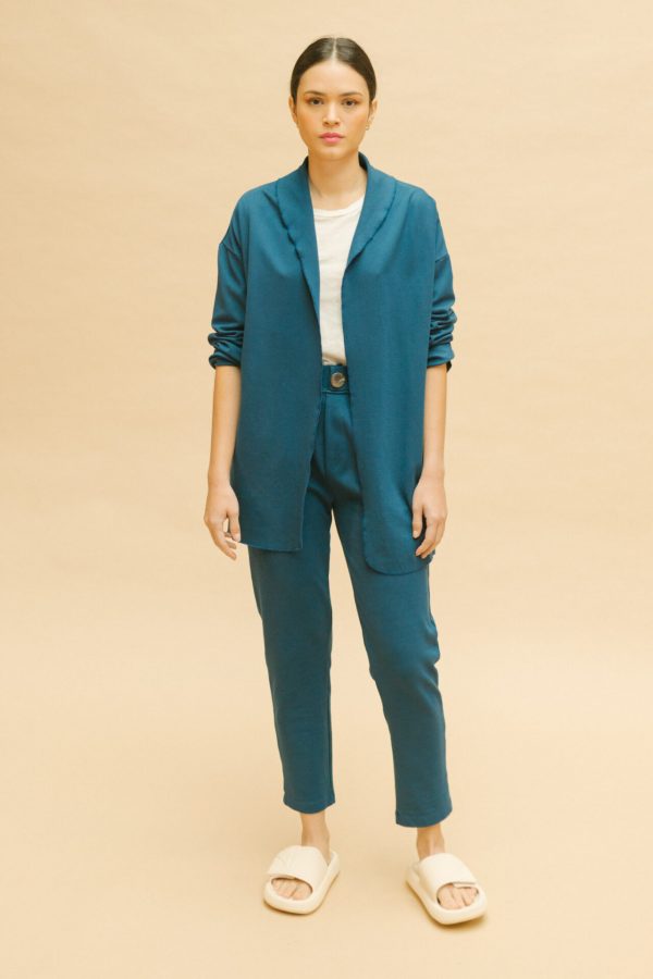 Chaqueta suelta azul