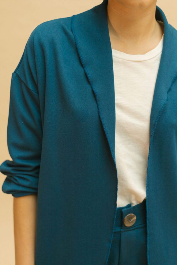 Chaqueta suelta azul