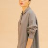 Vestido largo muselina gris