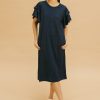 Vestido volantes azul marino