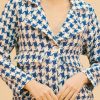Chaqueta pata de gallo azul