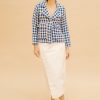 Chaqueta pata de gallo azul