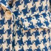 Chaqueta pata de gallo azul