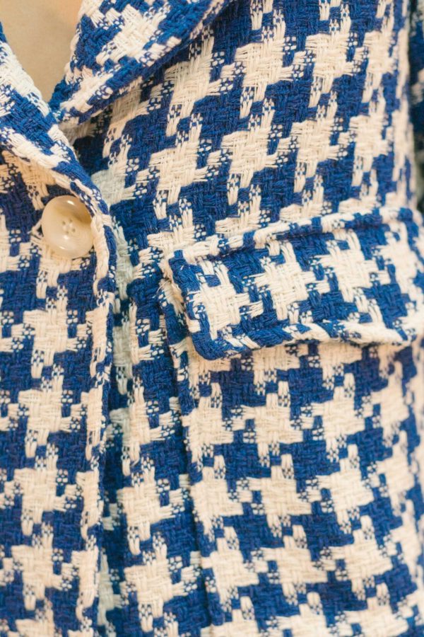 Chaqueta pata de gallo azul