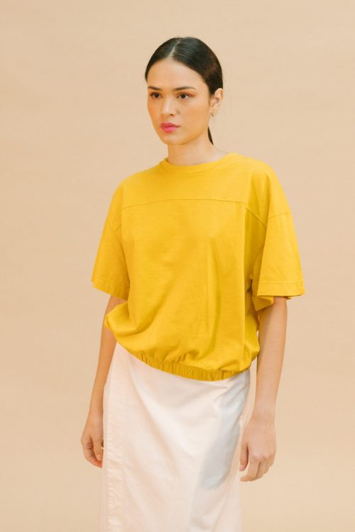 Top con goma amarillo mostaza