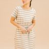 Vestido midi de rayas