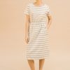 Vestido midi de rayas