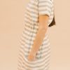 Vestido midi de rayas