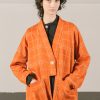 Chaqueta cuadros naranja