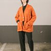 Chaqueta cuadros naranja