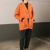 Chaqueta cuadros naranja