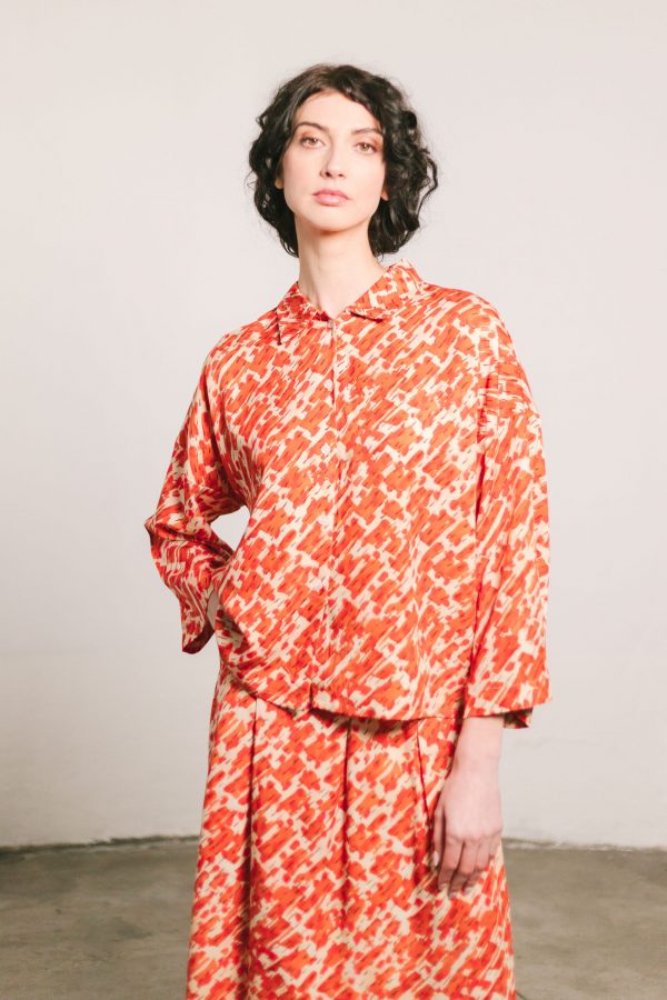 Blusa amplia estampada