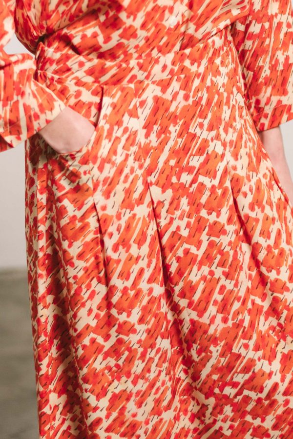Falda estampada larga