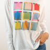 Camiseta manga larga cuadros colores