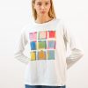 Camiseta manga larga cuadros colores
