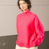 Jersey fucsia cuello alto