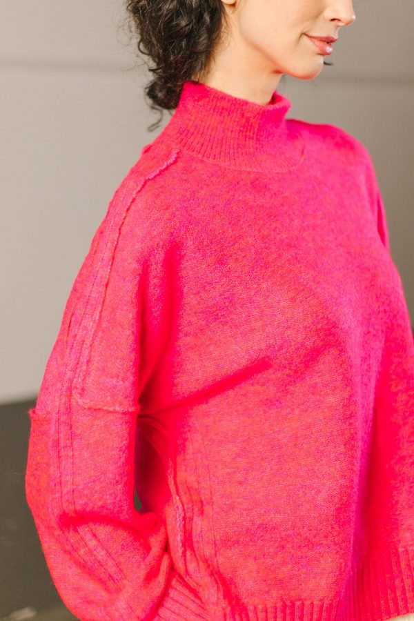 Jersey fucsia cuello alto