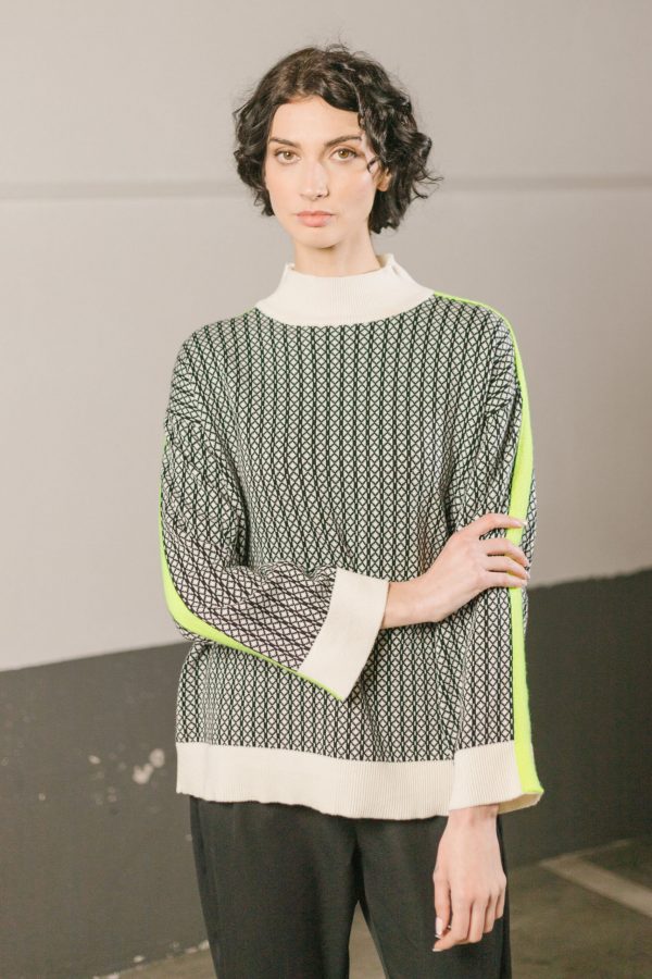 Jersey oversize negro y flúor