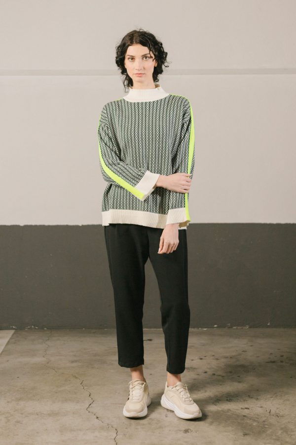 Jersey oversize negro y flúor