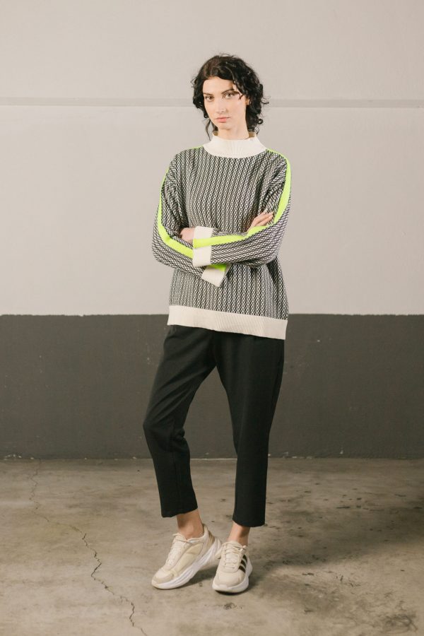Jersey oversize negro y flúor
