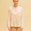 Camiseta rosa pliegue