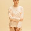 Camiseta rosa pliegue