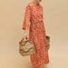 Falda estampada larga