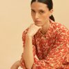Blusa amplia estampada