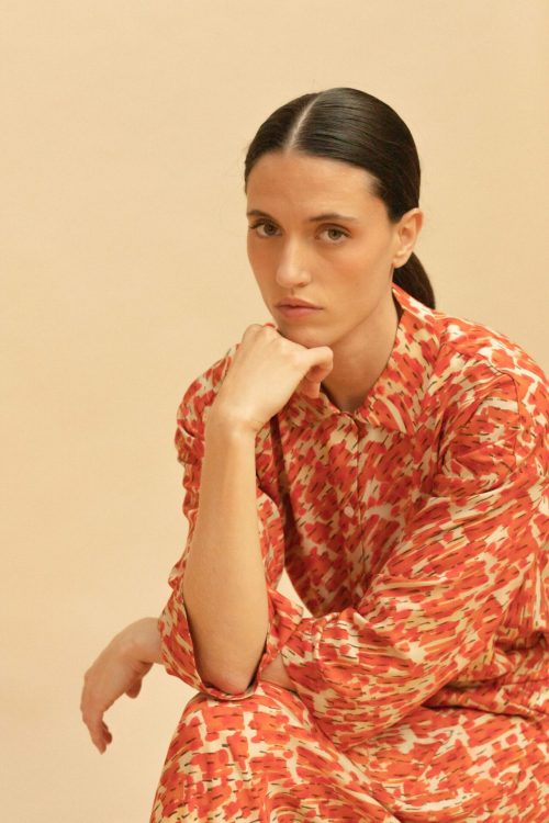 Blusa amplia estampada