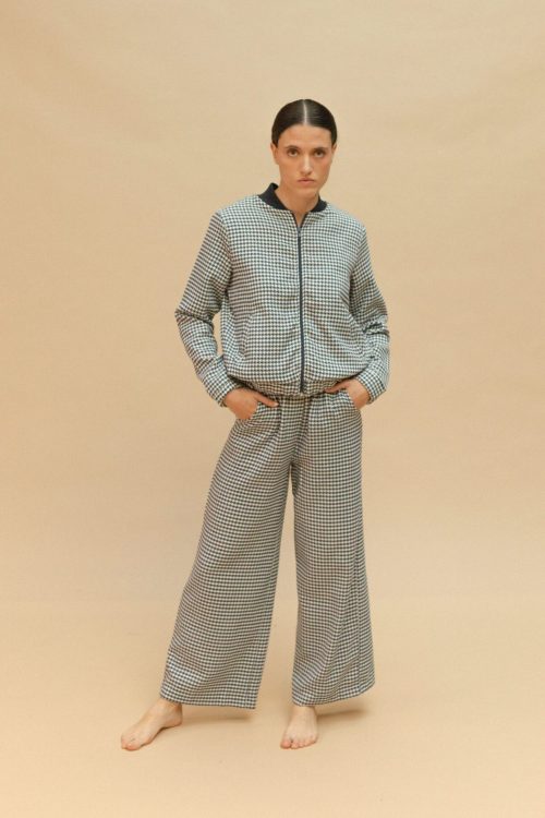 Pantalón amplio pata de gallo
