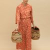 Falda estampada larga